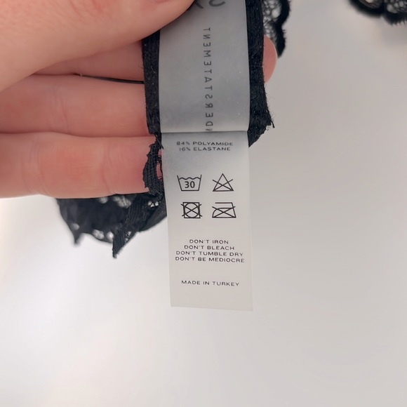 NWT Black Lace Triangle Bralette size XS - Picture 10 of 11